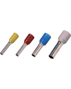 INTERCABLE - Teci Cablu Izolate, Roșu,1,5mm2 L=10mm, Cutie 100 (1SET=100BUC) PQ=100, Pret/set