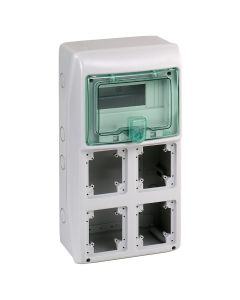 SCHNEIDER Electric - Cofret Kaedra - pentru priză - 4 deschideri - 1 x 8 module