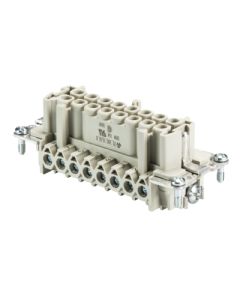 WIELAND - 70.300.1640.0 - Conector revos BASIC, priză (insert mamă), 16 poli + PE, 16 A, 500 V, conexiune cu șurub, contacte cositorite