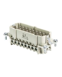 WIELAND - 70.310.1640.0 - Conector revos BASIC, fișă (insert tată), 16 poli + PE, 16 A, 500 V, conexiune cu șurub, contacte cositorite