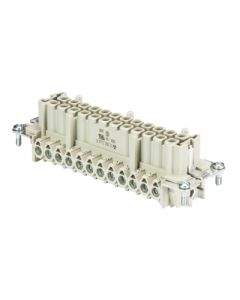 WIELAND - 70.300.2440.0 - Conector revos BASIC, priză (insert mamă), 24 poli + PE, 16 A, 500 V, conexiune cu șurub, contacte cositorite