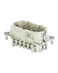 WIELAND - 70.310.1040.0 - Conector revos BASIC, fișă (insert tată), 10 poli + PE, 16 A, 500 V, conexiune cu șurub, contacte cositorite