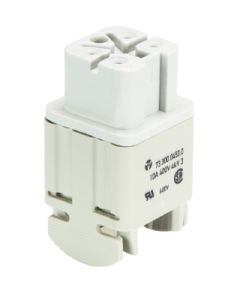 WIELAND - 73.300.0453.0 - Conector revos MINI, priză (insert mamă), 4 poli + PE, 10 A, 400 V, conexiune cu șurub, contacte argintate