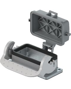 WIELAND - 70.325.0628.0 - Carcasă bază revos BASIC pentru 6 poli, aluminiu, montaj în panou, monolevier, deschisă, cu capac de protecție