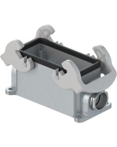 WIELAND - 70.331.2435.0 - Carcasă bază revos BASIC pentru 24 poli, aluminiu, montaj aparent, 2 leviere, presetupă M25 stânga