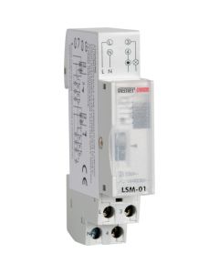 VEMER - VE073300 - Temporizator electromecanic de scară cu montare pe șină DIN cu selector în 2 poziții LSM-01, 230VAC