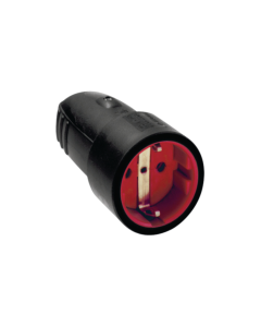 Bachmann - Priză cauciuc, 16A, 250V, schuko, demontabila, neagră, ambalare individuala