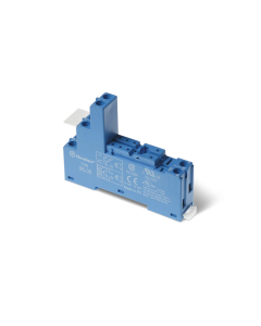 FINDER - 95.05 SMA - Soclu cu terminale cu șurub pentru relee 40.51 / 40.52 / 40.61 / 44.52 / 44.62, clemă de reținere metalică, pentru module 99.02, montare pe panou sau șină 35 mm