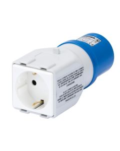 GEWISS - ADAPTOR  INDUSTRIAL / CASNIC SCHUKO - 2P+PE - 10/16A - IP44 - 230V ac 50/60HZ - GERMAN STD.