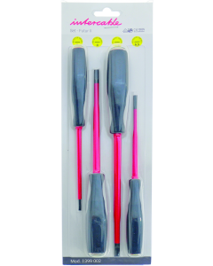 INTERCABLE, Set 4 șurubelnițe drepte, 1000V, VDE