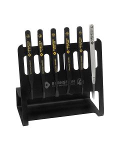 BERNSTEIN - 5-190-V - Set de 6 pensete ESD - 5 pensete din plastic, 1 penseta din otel cu varf ceramic ESD interschimbabil (inclus trusa ESD)