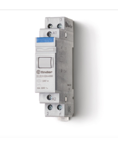 FINDER - 22.22.8.230.4000 - Contactor modular, DPST-NO, 230 V AC, 20A, NOx2, IP20