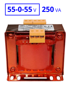TECNOCABLAGGI - Transformator monofazat 250VA 400-230/110V (55-0-55) + ecran