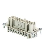 WIELAND - 70.300.1640.0 - Conector revos BASIC, priză (insert mamă), 16 poli + PE, 16 A, 500 V, conexiune cu șurub, contacte cositorite