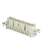 WIELAND - 70.300.2440.0 - Conector revos BASIC, priză (insert mamă), 24 poli + PE, 16 A, 500 V, conexiune cu șurub, contacte cositorite