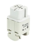 WIELAND - 73.300.0453.0 - Conector revos MINI, priză (insert mamă), 4 poli + PE, 10 A, 400 V, conexiune cu șurub, contacte argintate