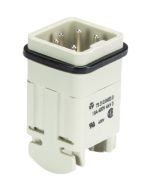 WIELAND - 73.310.0453.0 - Conector revos MINI, fișă (insert tată), 4 poli + PE, 10 A, 400 V, conexiune cu șurub, contacte argintate