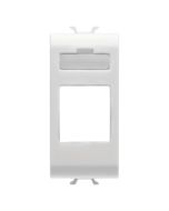 GEWISS - ADAPTER FOR HOUSING DATA CONNECTORS - TYPE AMP/KEYSTONE JACK - 1 MODULE - WHITE - CHORUS