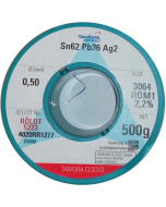 TAMURA ELSOLD - ALIAJ, D=0.5MM, Sn62Pb36Ag2, Flux 3064, 2.2%, 0.5KG