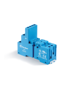 FINDER - 94.04 SMA - Soclu cu terminale cu șurub pentru relee 55.32 / 55.34 și temporizatoare 85.02 / 85.04, clemă de reținere metalică, pentru module 99.02, montare pe panou sau șină 35 mm