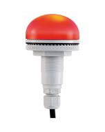 SiRENA - 91323 - Lampă de semnalizare LED multifuncțională P50 S, 5 efecte, presetupă M12, roșu, bază gri, 12/24V AC/DC, IP66