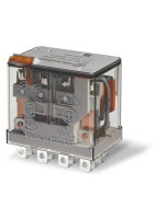 FINDER - 56.34.9.024.0040 - Miniature power relay CO (nPDT), 24 V, Standard, 4 pole, 12 A, AgNi, DC, Plug-in, Lockable test button + mechanical indicator