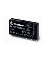 FINDER - PCB relay, Series 34.51, 24VDC, 6A, AGNI+AU