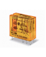 FINDER - Miniature PCB/Plug-in Relay, 8A, 24VAC, 2 change-overs