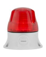SiRENA - 38623 - Lampă de semnalizare LED Microlamp, fix/triplu flash, roșu, bază gri, 90/240V AC, IP54