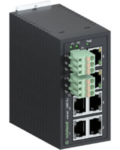 WIELAND - Switch ethernet industrial UMS 6L 6RJ45 X10/100 MBit/s carcasa plastic montare sina DIN                    
