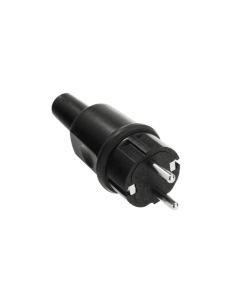 color negro Bachmann 663.170 3G1,50, 500 a 2000 mm Cable de conexión en espiral con enchufe Schuko 