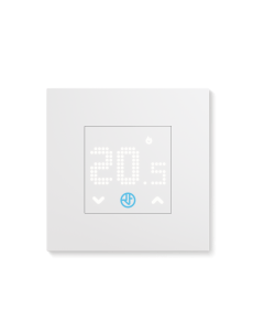 FINDER - 1T.T1.8.230.0000 - Digital room thermostat for recessed wall box mounting, white, 1 CO 5 A, 110...230 V AC, LED display, summer/winter