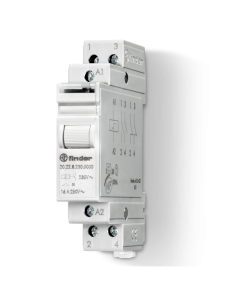 FINDER - 20.22.8.110.0000 - Modular step relay 110 V, AgNi, Double phase switch 2 NO (DPST-NO), AC (50/60 Hz), 35 mm rail (EN 60715) mount, Standard
