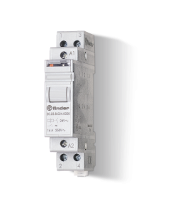 FINDER - 20.23.9.012.0000 - Modular step relay 12 V, AgNi, Double phase switch 1 NC+1 NO (SPST-NO+SPST-NC), DC, 35 mm rail (EN 60715) mount, Standard