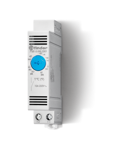 FINDER - 7T.81.0.000.2303 - Panel thermostat (0...+60)°C, Thermostat - 35 mm rail (EN 60715) mount, NO (nPDT-NO), 1 pole, 10 A, Standard