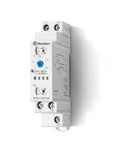 FINDER - 80.82.0.240.0000 - Modular timer, star-delta (SD), 2 pole 6 A, 24...240 V AC/DC, 35 mm rail mount
