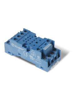 FINDER - 94.72SMA - Screw terminal socket for 55.32 / 85.02 relays, metal retaining clip, for 99.01 modules, panel or 35 mm rail mount