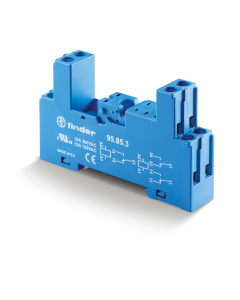 FINDER - 95.85.3SPA - Screw terminal socket for 40.51 / 40.52 / 40.61 relays, plastic retaining clip, panel or 35 mm rail mount