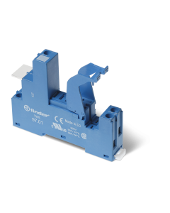 FINDER - 97.01SMA - Screw terminal socket for 46.61 relays, metal retaining clip, panel or 35 mm rail mount