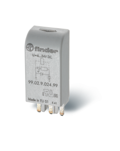 FINDER - 99.02.0.024.59 - EMC suppression and coil indication module with LED, 6...24 V AC/DC, for 95.03 / 95.05 sockets