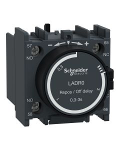 Schneider Electric LADR0 - TeSys Deca off-delay time delay auxiliary contact block 1NO+1NC