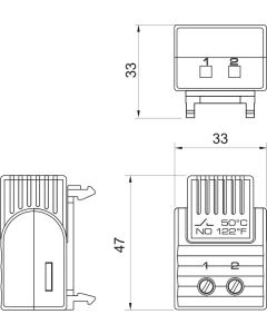STEGO - FTO 011 Thermostat 120-250V AC IP20 [33 x 47 x 33]