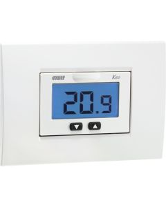 VEMER Keo-B LCD VE267100 flush-mounted electronic thermostat with backlit display