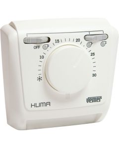 VEMER Klima 3V VE268900 mechanical wall thermostat with knob and 3-speed selector