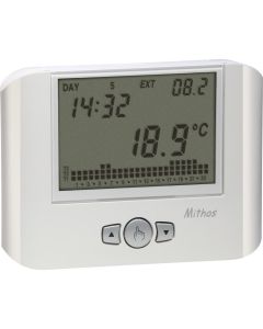 VEMER Mithos Bianco VE328100 wall-mounted chronothermostat with LCD display