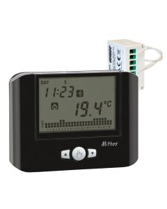VEMER VE426300 Set Mithos RF Nero wireless programmable thermostat with RX.16A receiver