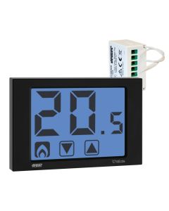 VEMER VE483400 Thalos RF Nero wireless thermostat set with RX.16A receiver