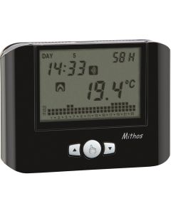 VEMER VE490900 Mithos H RF Nero programmable thermostat with humidistat