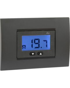 VEMER Keo-A LCD VE558300 flush-mounted electronic thermostat with backlit LCD display