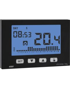 VEMER VE728200 Chronos Key 230 Nero programmable wall thermostat
